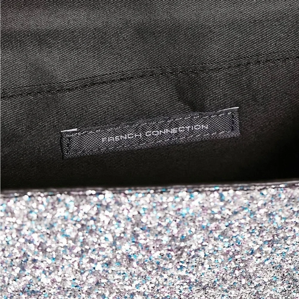 French Connection Glitter Bag with Gold chain Never used. - Picture 10 of 10